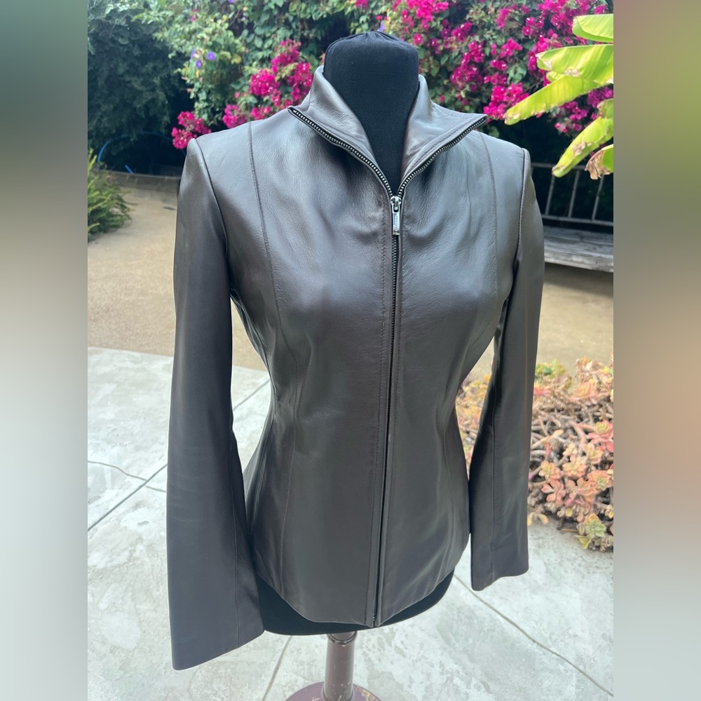Cole Haan brown leather women’s jacket